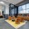 Spacious lobby with large windows and ample seating 
